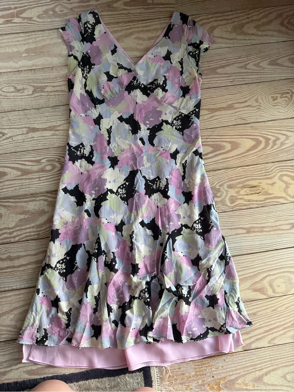 Ann Taylor Silk Floral Midi Dress Size 12
